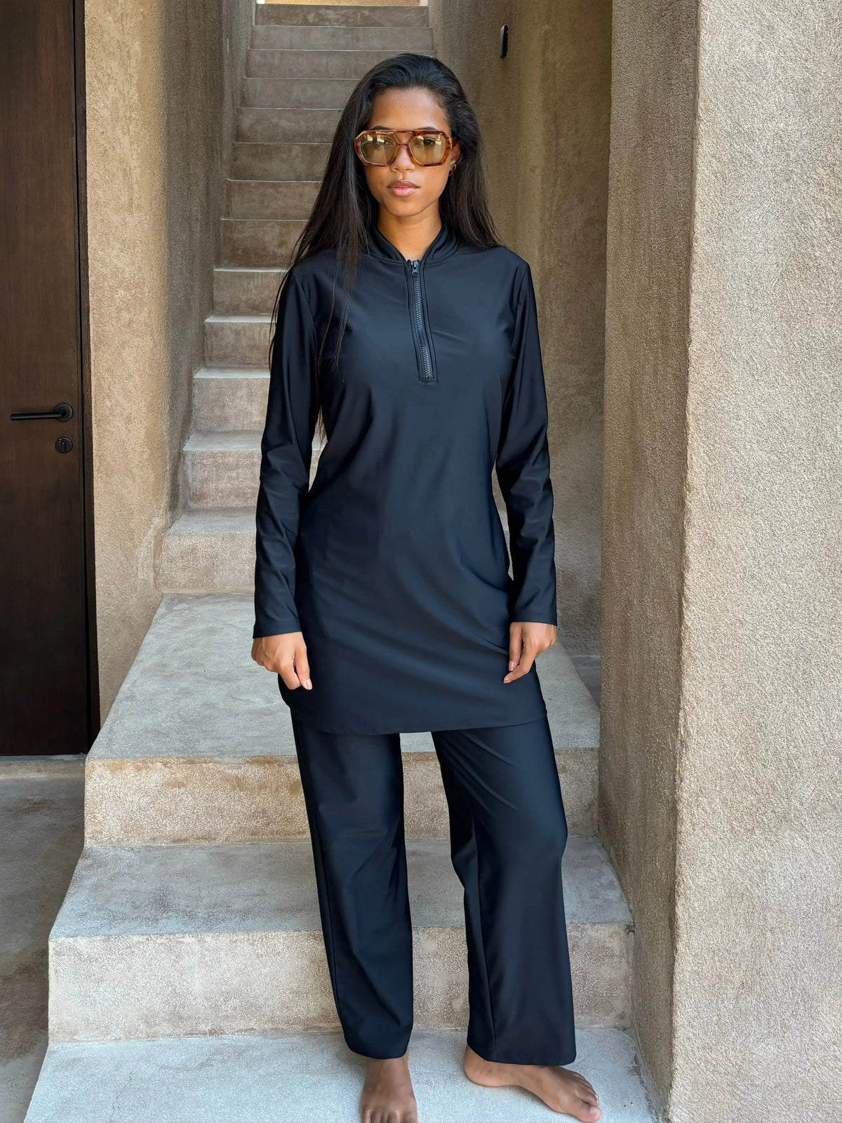 Burkini rita | 3 pièces - noir - Aliam swim
