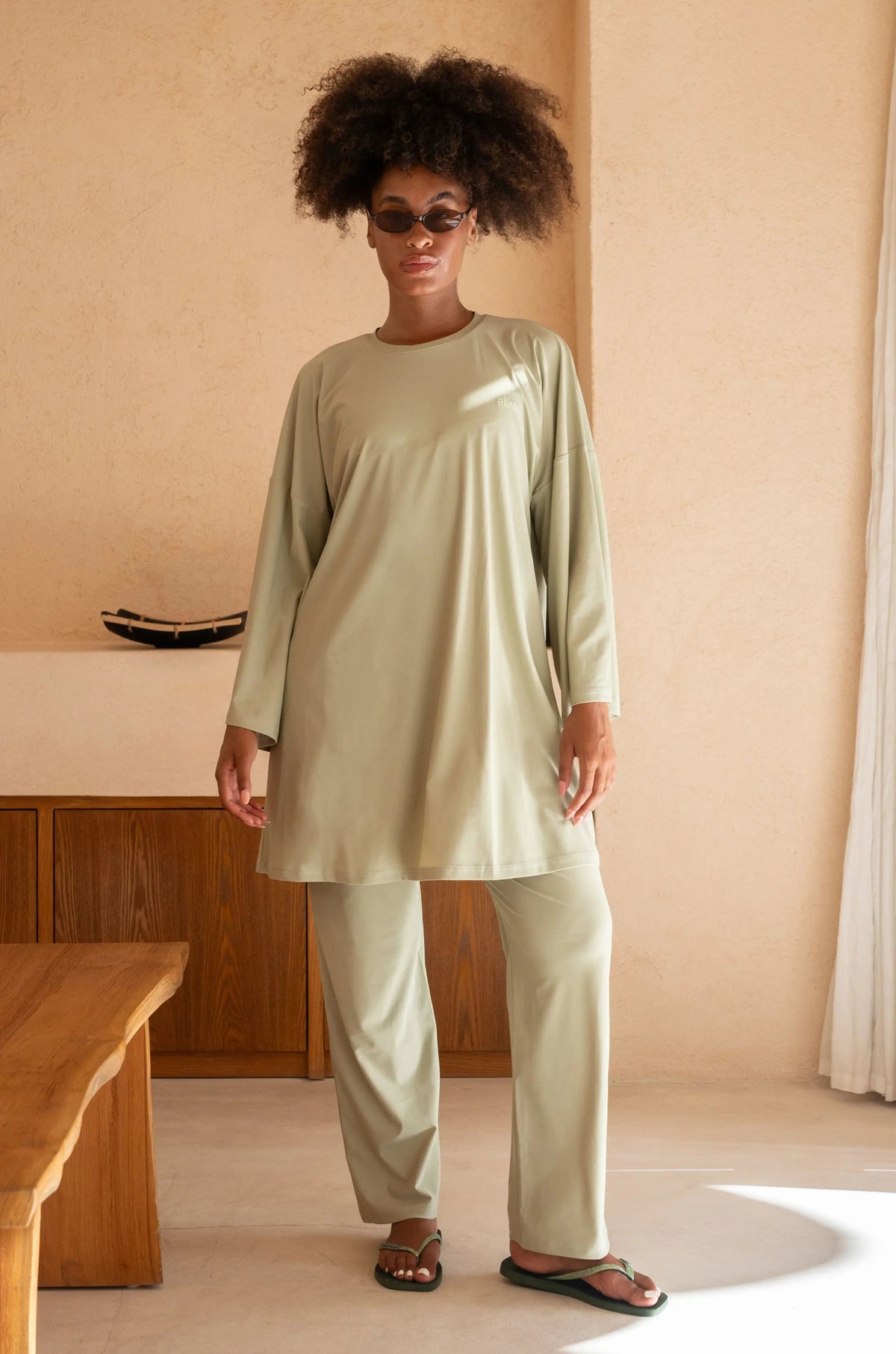 Burkini alba 3 pièces - sauge Aliam swim