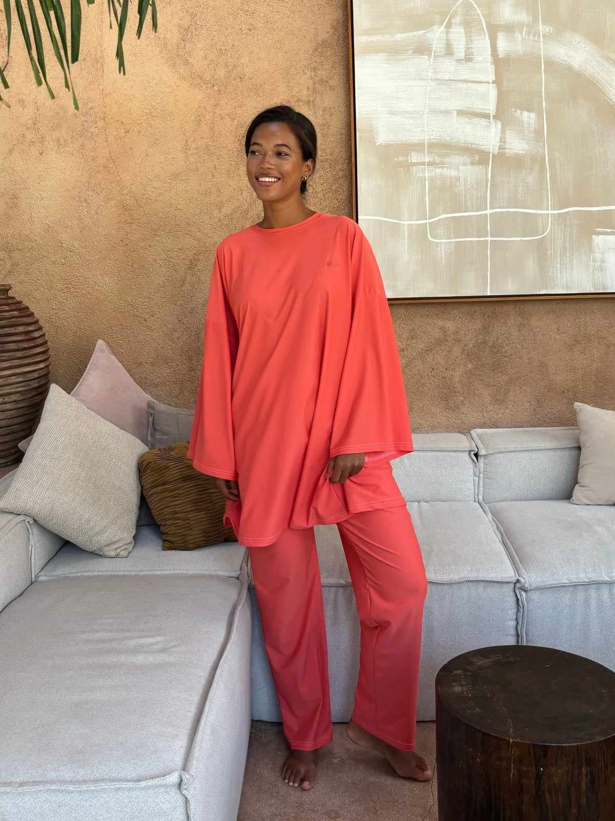 Burkini alba | 3 pièces - corail - Aliam swim