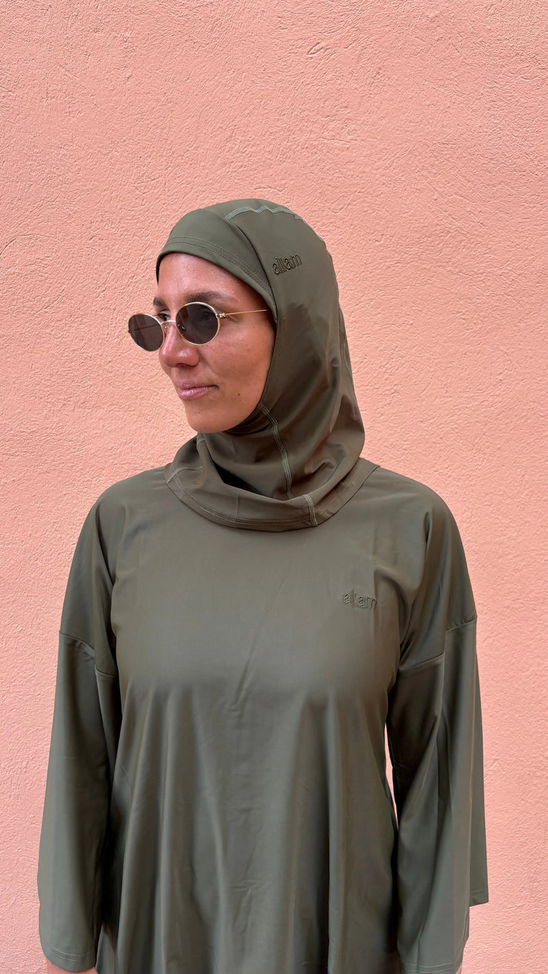 Hijab de sport et piscine - olive Aliam swim